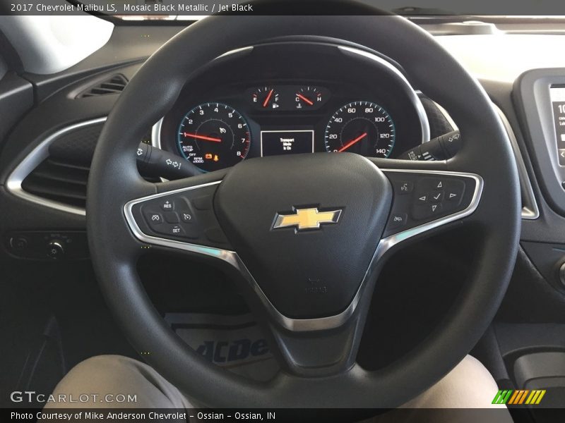 Mosaic Black Metallic / Jet Black 2017 Chevrolet Malibu LS