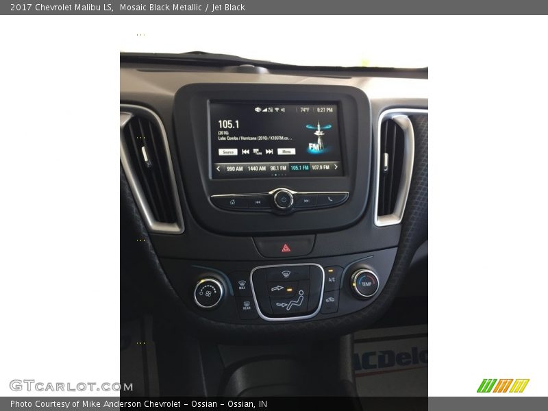 Mosaic Black Metallic / Jet Black 2017 Chevrolet Malibu LS