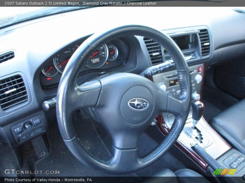 Diamond Gray Metallic / Charcoal Leather 2007 Subaru Outback 2.5i Limited Wagon
