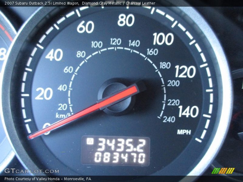 Diamond Gray Metallic / Charcoal Leather 2007 Subaru Outback 2.5i Limited Wagon