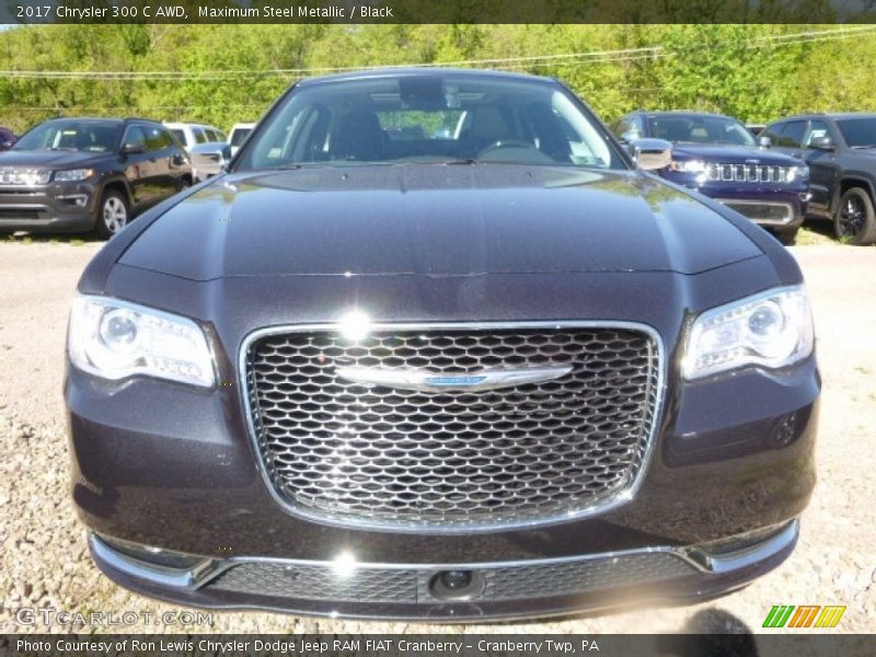 Maximum Steel Metallic / Black 2017 Chrysler 300 C AWD