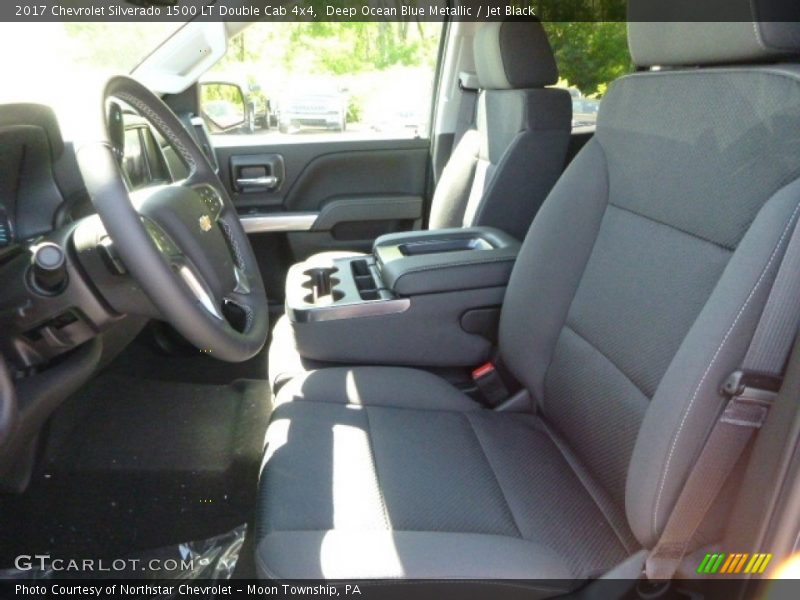 Deep Ocean Blue Metallic / Jet Black 2017 Chevrolet Silverado 1500 LT Double Cab 4x4