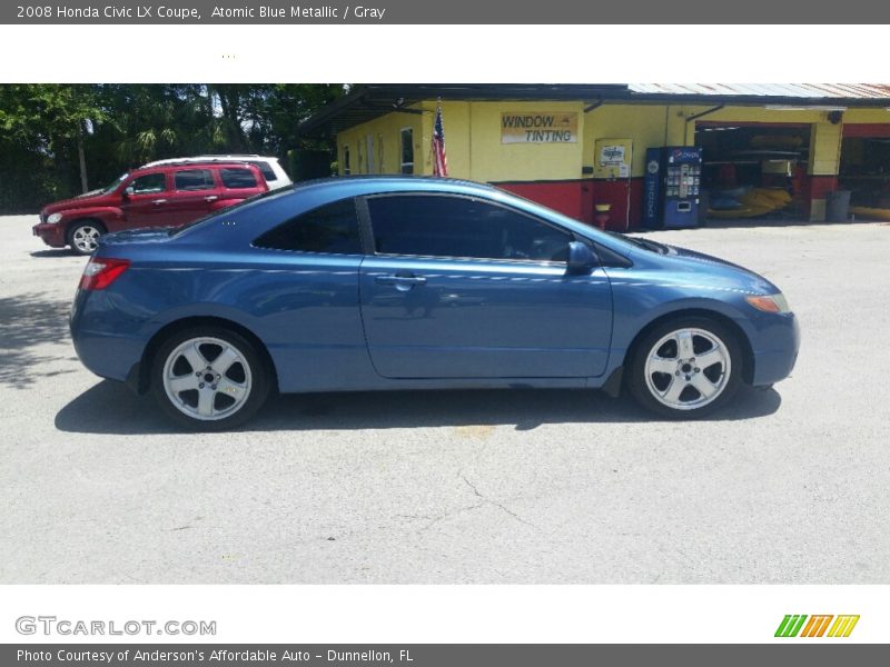 Atomic Blue Metallic / Gray 2008 Honda Civic LX Coupe