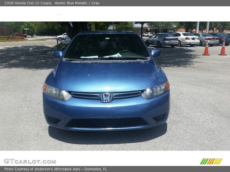 Atomic Blue Metallic / Gray 2008 Honda Civic LX Coupe
