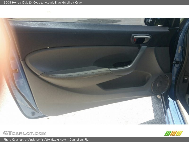 Atomic Blue Metallic / Gray 2008 Honda Civic LX Coupe