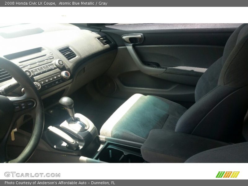 Atomic Blue Metallic / Gray 2008 Honda Civic LX Coupe