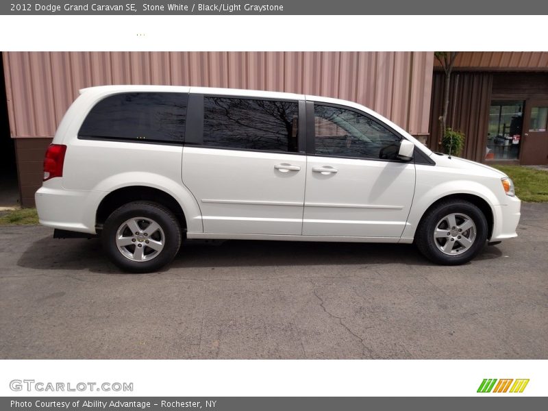 Stone White / Black/Light Graystone 2012 Dodge Grand Caravan SE