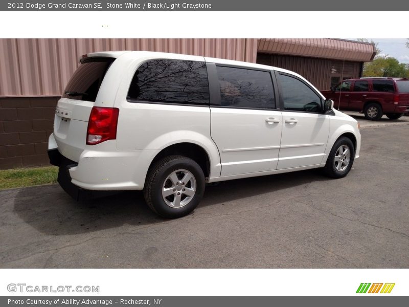 Stone White / Black/Light Graystone 2012 Dodge Grand Caravan SE