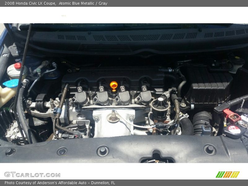 Atomic Blue Metallic / Gray 2008 Honda Civic LX Coupe