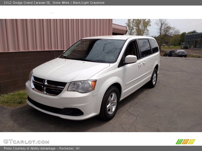 Stone White / Black/Light Graystone 2012 Dodge Grand Caravan SE