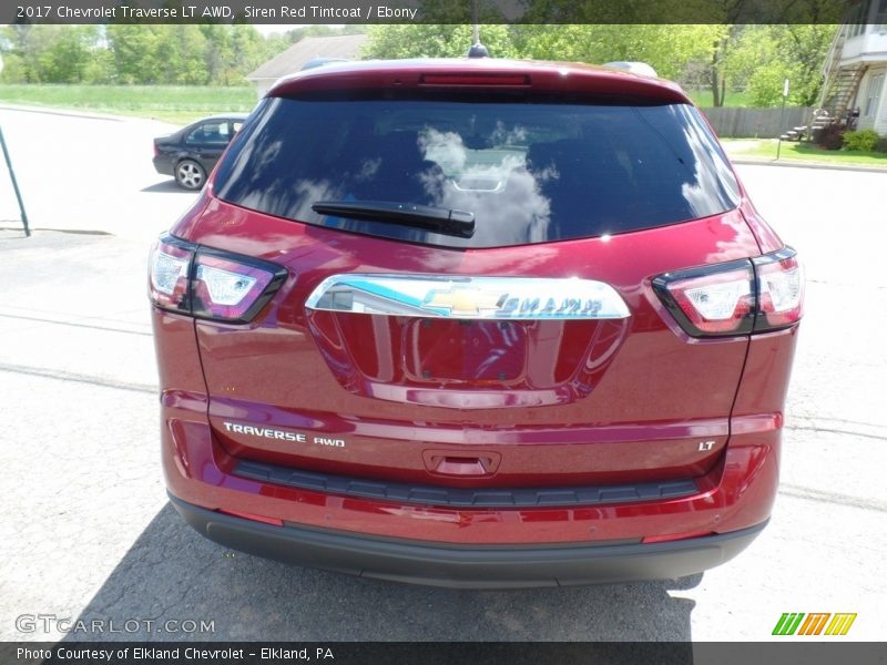 Siren Red Tintcoat / Ebony 2017 Chevrolet Traverse LT AWD