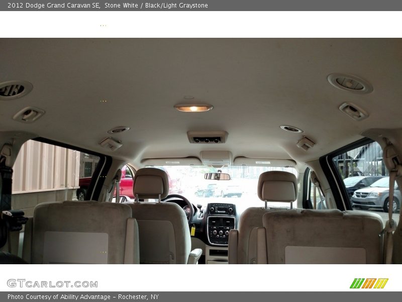 Stone White / Black/Light Graystone 2012 Dodge Grand Caravan SE