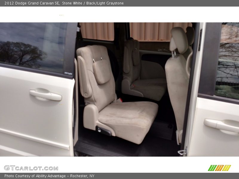 Stone White / Black/Light Graystone 2012 Dodge Grand Caravan SE