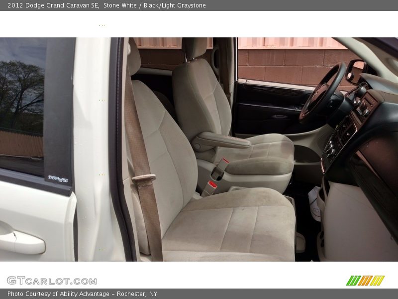 Stone White / Black/Light Graystone 2012 Dodge Grand Caravan SE