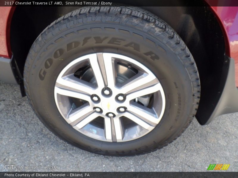 Siren Red Tintcoat / Ebony 2017 Chevrolet Traverse LT AWD