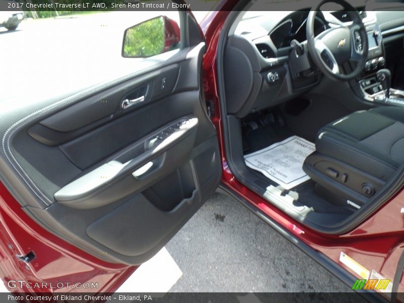 Siren Red Tintcoat / Ebony 2017 Chevrolet Traverse LT AWD