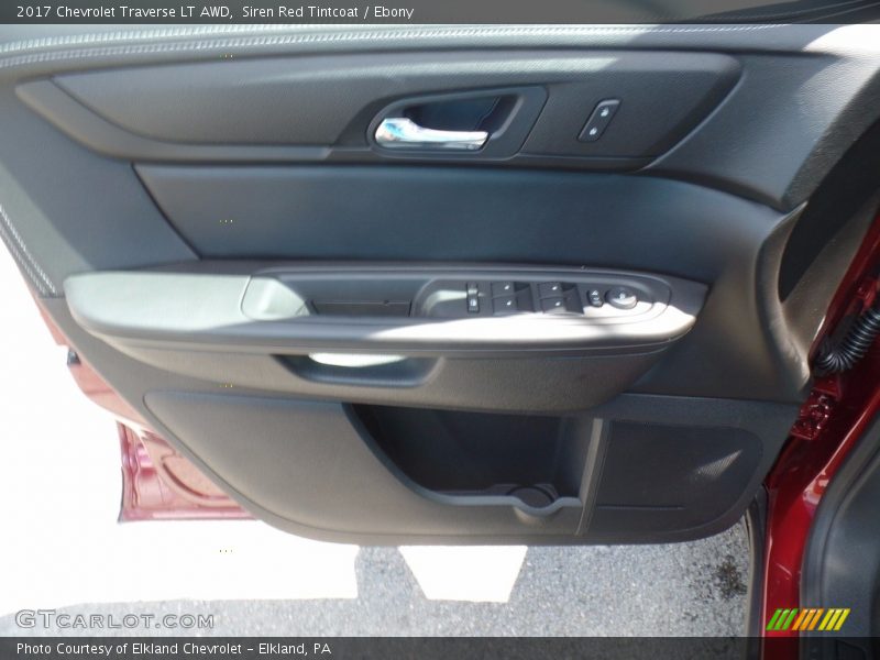 Siren Red Tintcoat / Ebony 2017 Chevrolet Traverse LT AWD
