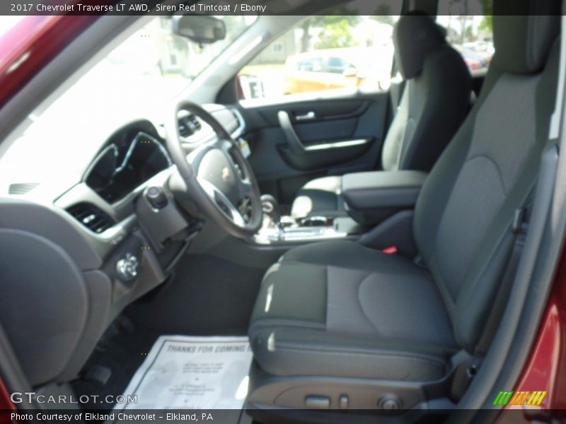 Siren Red Tintcoat / Ebony 2017 Chevrolet Traverse LT AWD