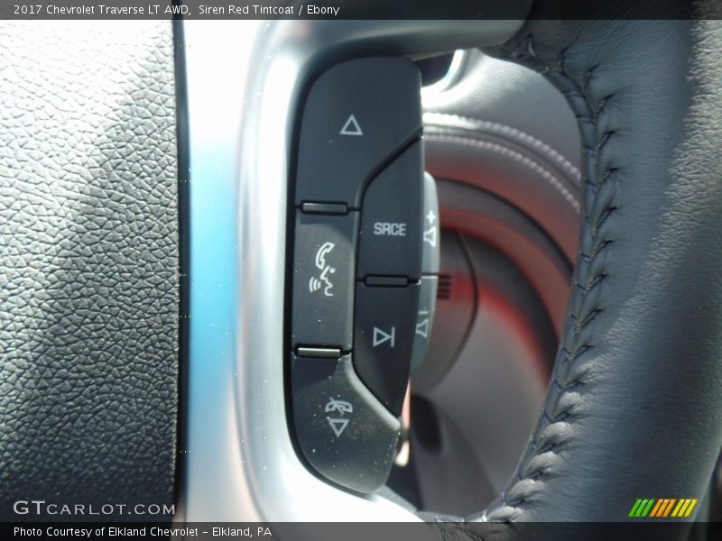 Siren Red Tintcoat / Ebony 2017 Chevrolet Traverse LT AWD