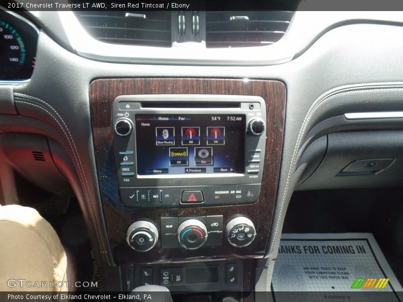 Siren Red Tintcoat / Ebony 2017 Chevrolet Traverse LT AWD