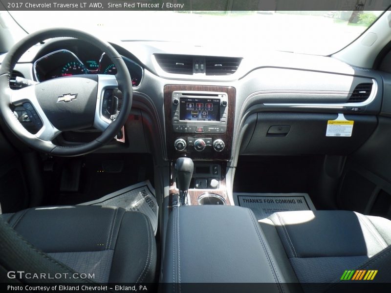 Siren Red Tintcoat / Ebony 2017 Chevrolet Traverse LT AWD