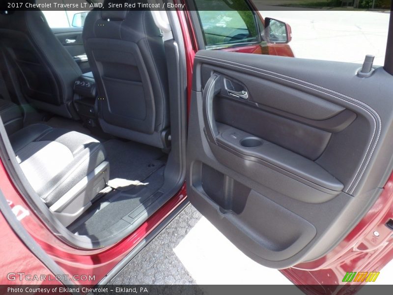 Siren Red Tintcoat / Ebony 2017 Chevrolet Traverse LT AWD