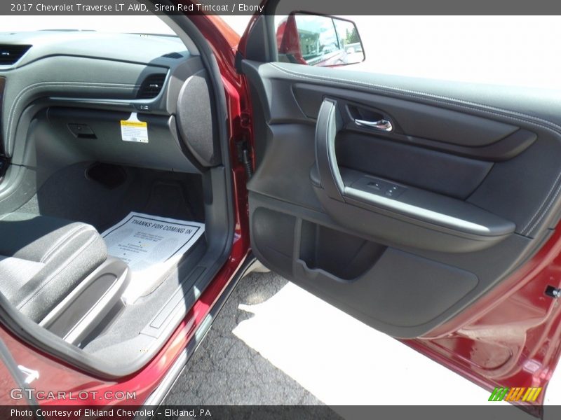 Siren Red Tintcoat / Ebony 2017 Chevrolet Traverse LT AWD