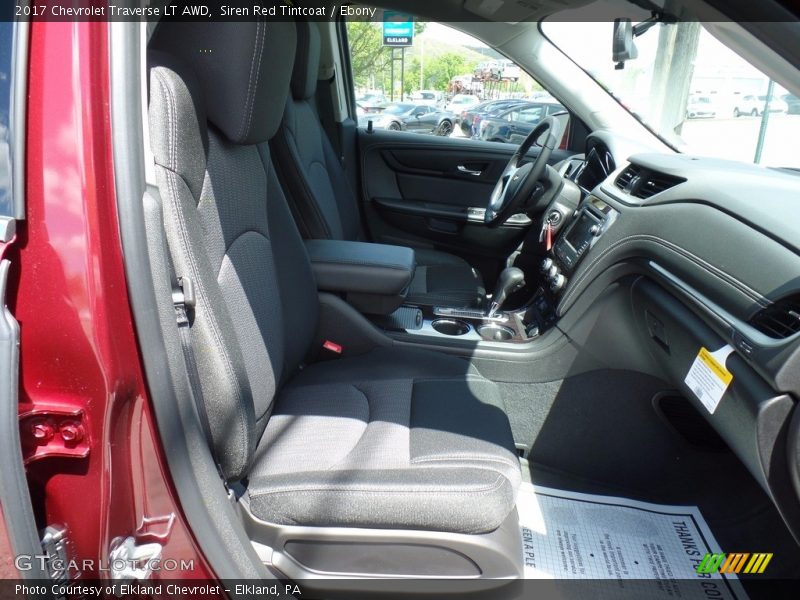 Siren Red Tintcoat / Ebony 2017 Chevrolet Traverse LT AWD