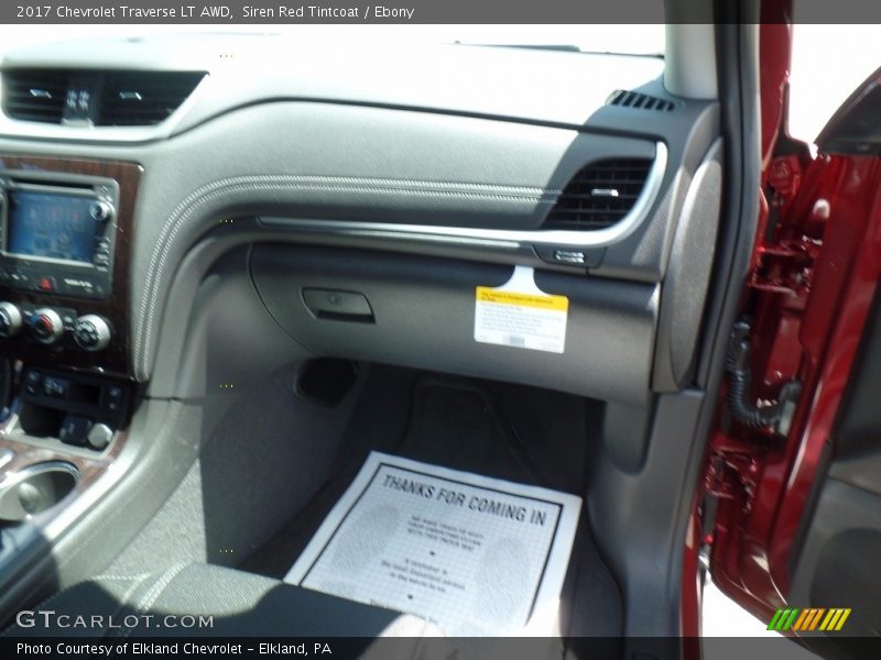 Siren Red Tintcoat / Ebony 2017 Chevrolet Traverse LT AWD