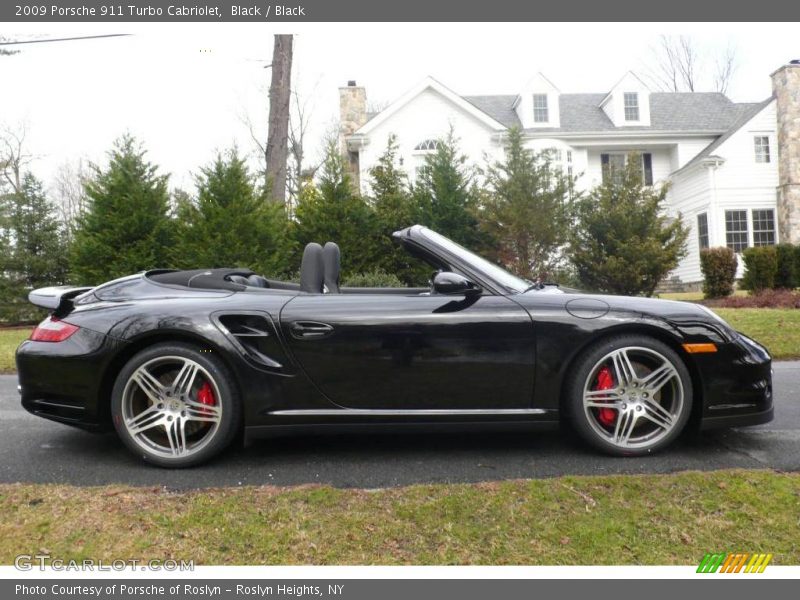 Black / Black 2009 Porsche 911 Turbo Cabriolet