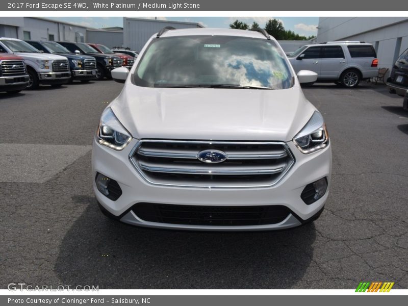 White Platinum / Medium Light Stone 2017 Ford Escape SE 4WD