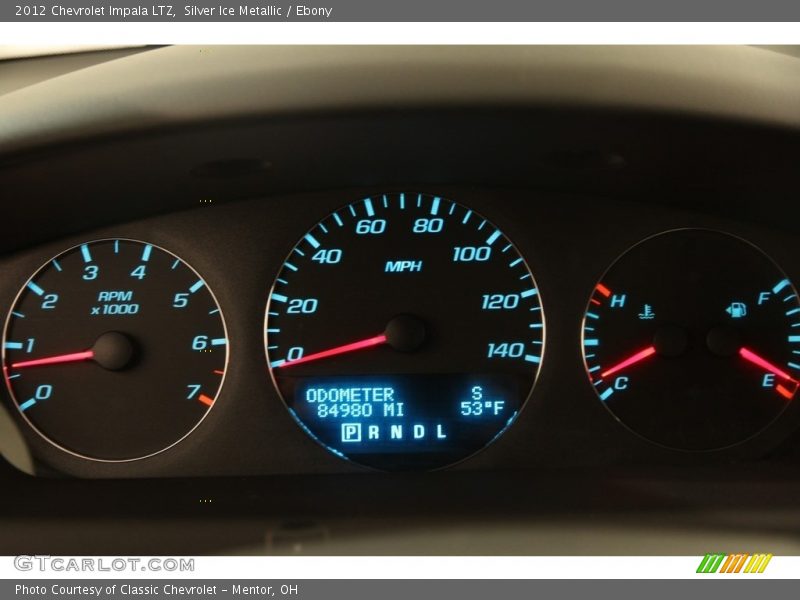 Silver Ice Metallic / Ebony 2012 Chevrolet Impala LTZ