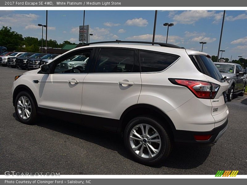White Platinum / Medium Light Stone 2017 Ford Escape SE 4WD