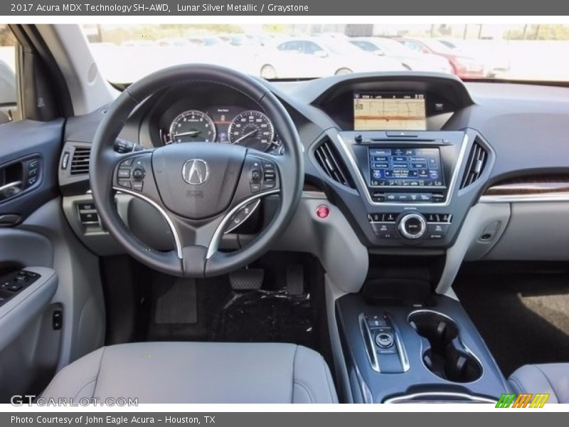 Lunar Silver Metallic / Graystone 2017 Acura MDX Technology SH-AWD