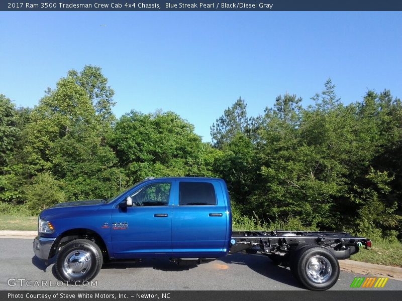 Blue Streak Pearl / Black/Diesel Gray 2017 Ram 3500 Tradesman Crew Cab 4x4 Chassis