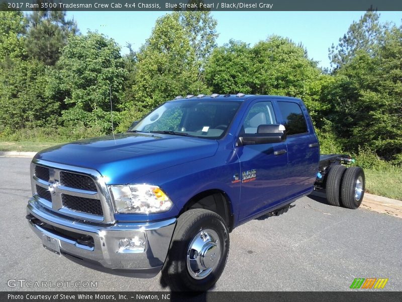 Blue Streak Pearl / Black/Diesel Gray 2017 Ram 3500 Tradesman Crew Cab 4x4 Chassis