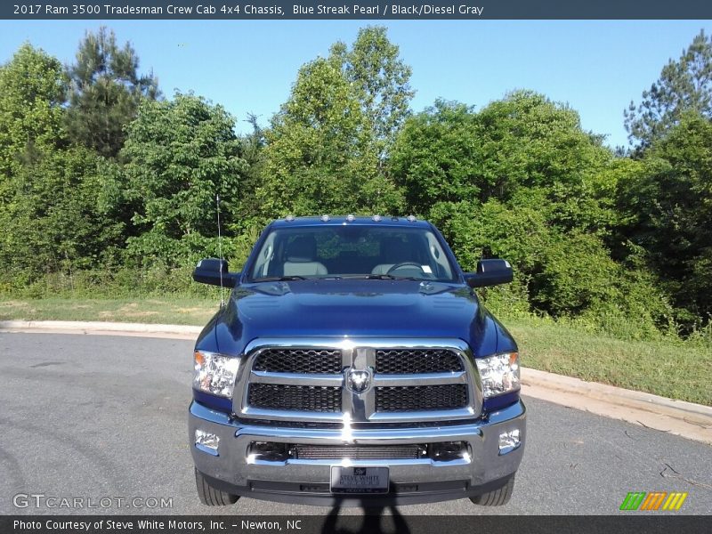 Blue Streak Pearl / Black/Diesel Gray 2017 Ram 3500 Tradesman Crew Cab 4x4 Chassis
