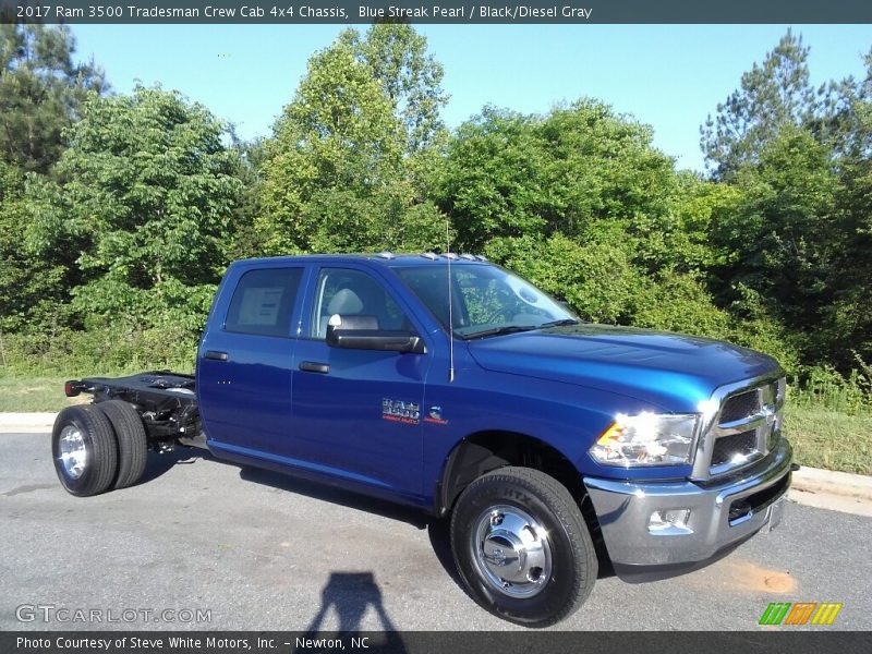 Blue Streak Pearl / Black/Diesel Gray 2017 Ram 3500 Tradesman Crew Cab 4x4 Chassis