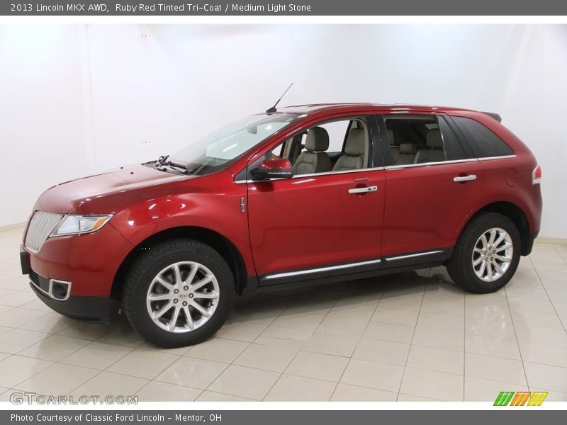 Ruby Red Tinted Tri-Coat / Medium Light Stone 2013 Lincoln MKX AWD