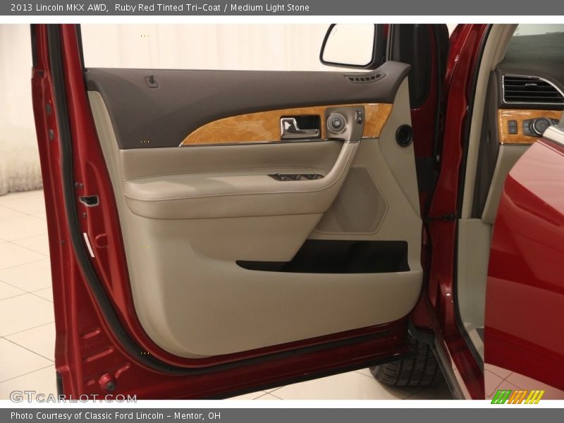 Ruby Red Tinted Tri-Coat / Medium Light Stone 2013 Lincoln MKX AWD