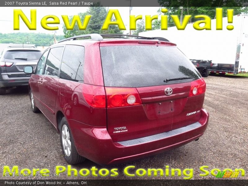 Salsa Red Pearl / Taupe 2007 Toyota Sienna LE
