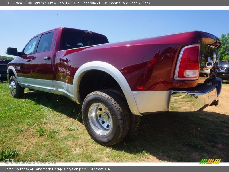 Delmonico Red Pearl / Black 2017 Ram 3500 Laramie Crew Cab 4x4 Dual Rear Wheel