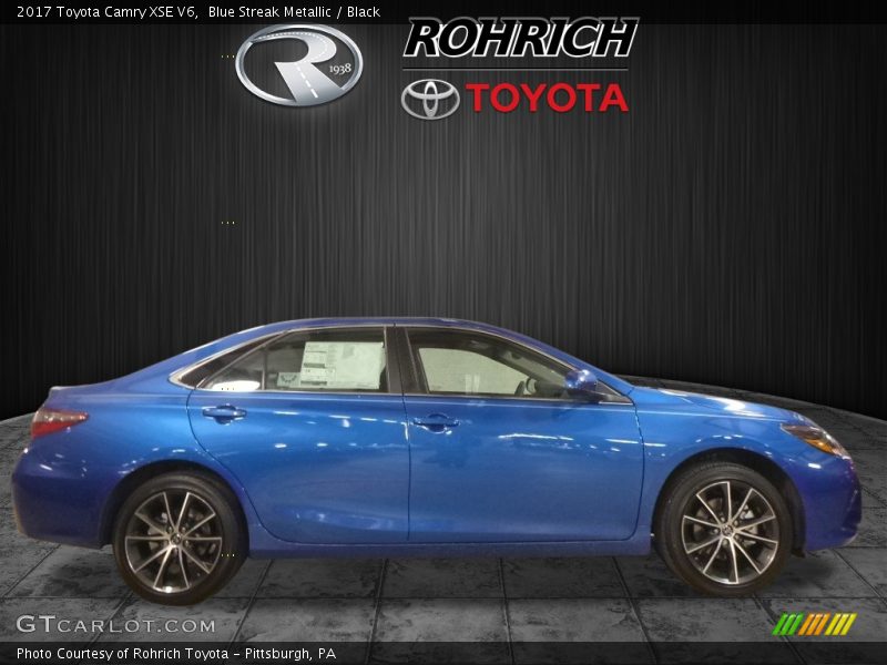 Blue Streak Metallic / Black 2017 Toyota Camry XSE V6