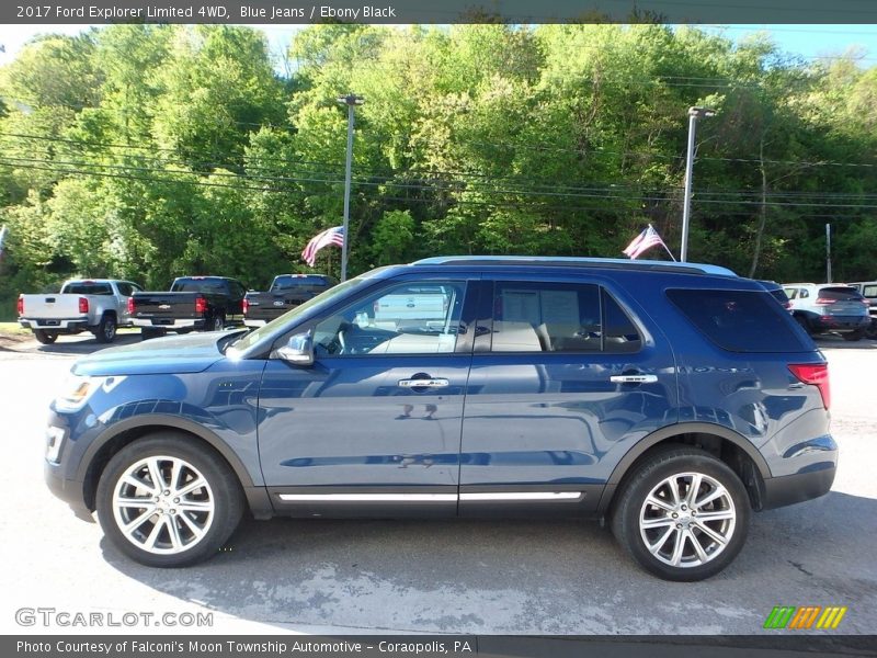 Blue Jeans / Ebony Black 2017 Ford Explorer Limited 4WD