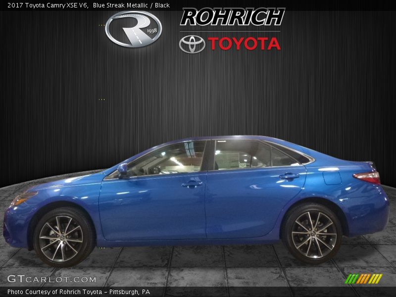 Blue Streak Metallic / Black 2017 Toyota Camry XSE V6