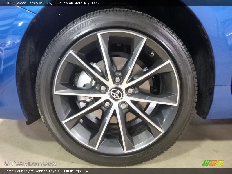 Blue Streak Metallic / Black 2017 Toyota Camry XSE V6