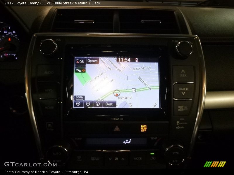 Blue Streak Metallic / Black 2017 Toyota Camry XSE V6