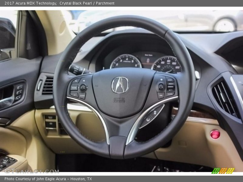 Crystal Black Pearl / Parchment 2017 Acura MDX Technology