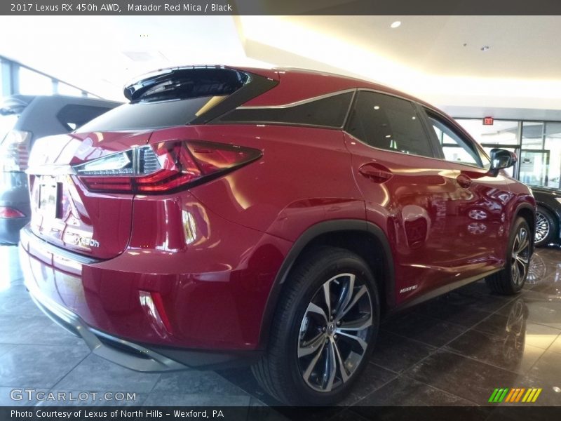 Matador Red Mica / Black 2017 Lexus RX 450h AWD