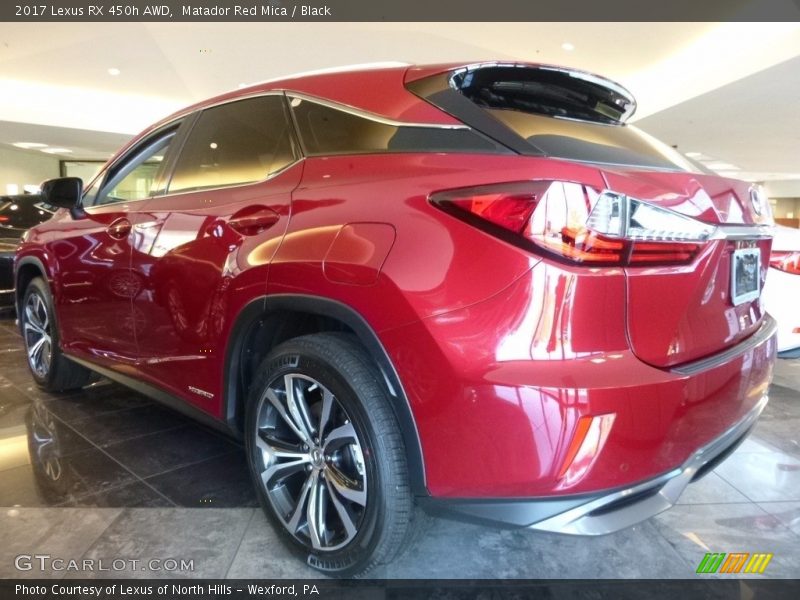 Matador Red Mica / Black 2017 Lexus RX 450h AWD